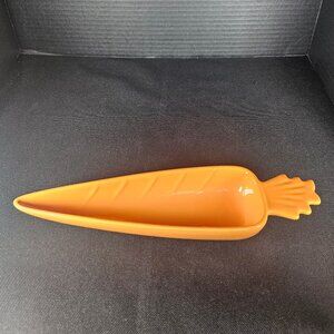 Chantal Ceramic Unique Orange Glossy Finished Carrot Dish Easter Tableware